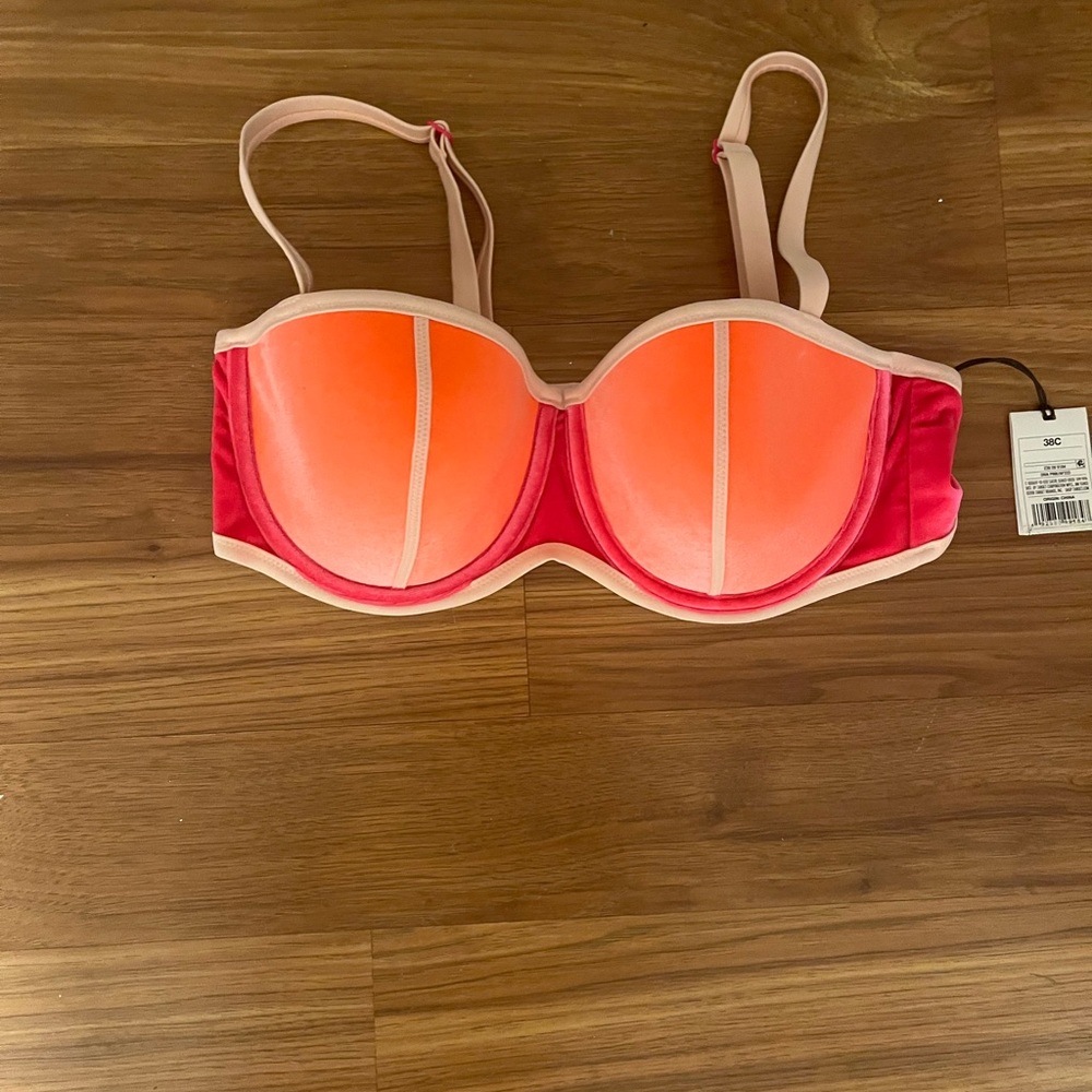 Shade & Shore Orange and Pink Bra